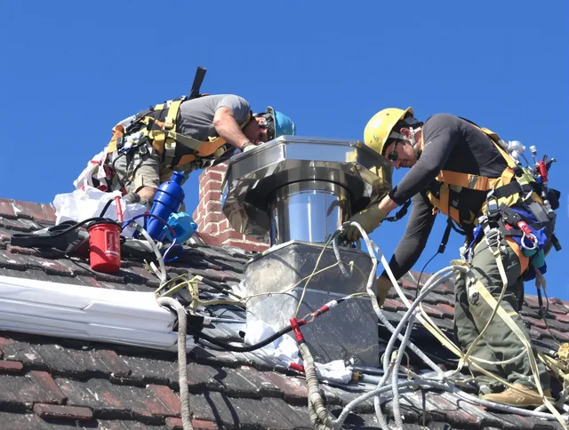 Protective chimney cap installed by Clearwater Chimney Sweep in Clearwater, FL