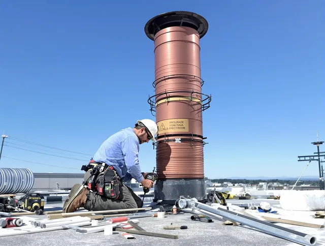 Installed chimney liner by Clearwater Chimney Sweep in Clearwater, FL