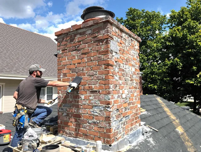 Completed chimney rebuild by Clearwater Chimney Sweep in Clearwater, FL