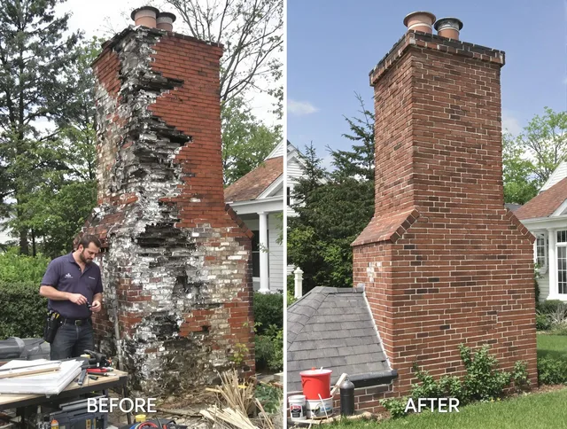Clearwater Chimney Sweep performing a full chimney restoration in Clearwater, FL