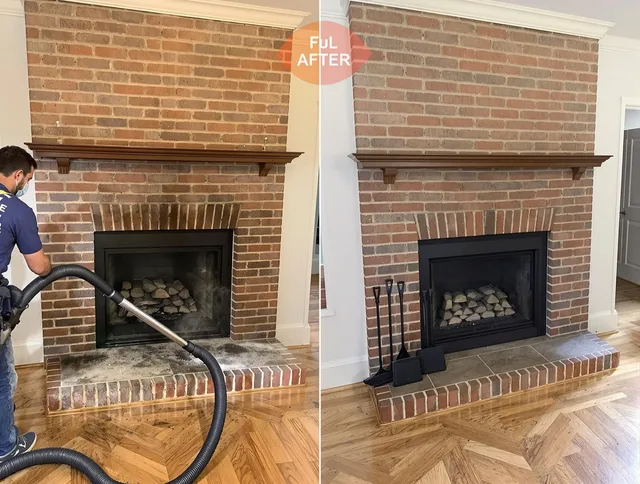 Clearwater Chimney Sweep carefully sanitizing a fireplace in Clearwater, FL