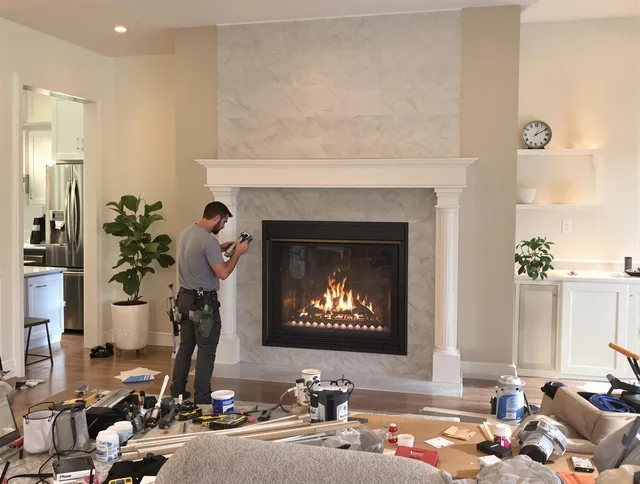 Newly installed fireplace by Clearwater Chimney Sweep in Clearwater, FL