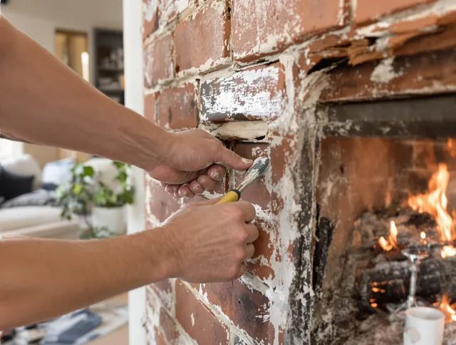Routine fireplace repair by Clearwater Chimney Sweep in Clearwater, FL