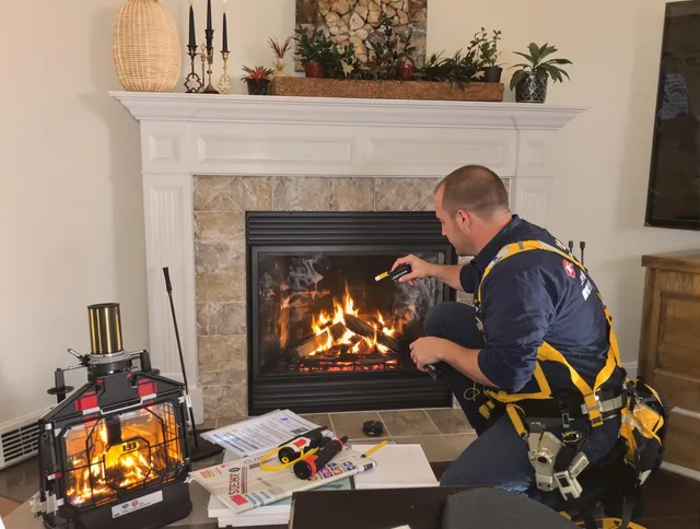 Safety-focused fireplace inspection by Clearwater Chimney Sweep in Clearwater, FL