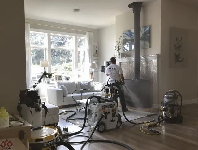 Soot removal service by Clearwater Chimney Sweep for a fireplace in Clearwater, FL